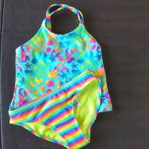 Mermaid, rainbow bathing suit